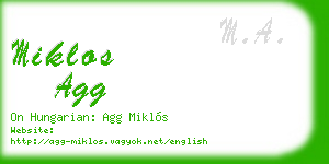miklos agg business card